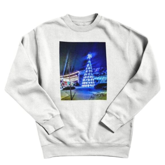 (Back in Stock) Holiday dream Pullover Sweatshirt in white by Tucker’s Emporium - Picture 1 of 6